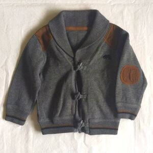 little rebel shawl collar grandpa toggle button cardigan sweater 18-24 months
